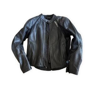 Shift Siren Women Motorcycle black leather padded crash protection jacket
